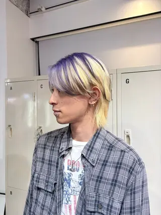 カラー メンズ 🧤高明度ハイトーン 🧤莉音のヘアスタイル