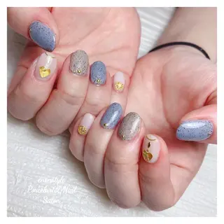 ミディアム ネイル 🐾enen style 🐾のネイルデザイン
