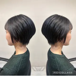 ショート 髪質改善🩵艶髪 ストレート🩵山口のヘアスタイル