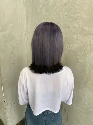 ミディアム カラー 佐伯 鼓乃美のヘアスタイル