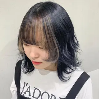 セミロング カラー minami🪷 暖色カラーのヘアスタイル