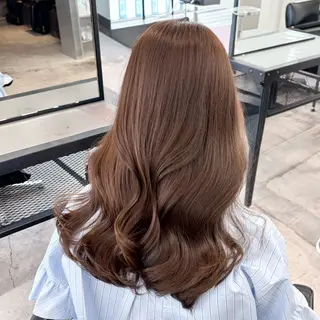 セミロング カラー ヘアアレンジ 🎀モテ暖色× エクステ🎀あかりのヘアスタイル
