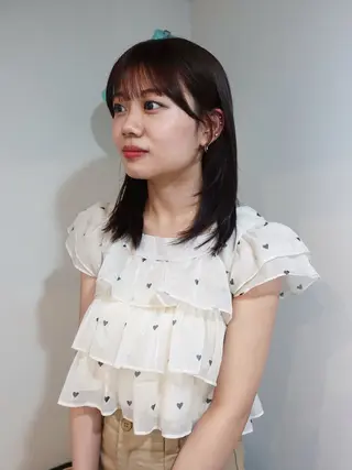 セミロング mitsuki ブリーチモデルのヘアスタイル