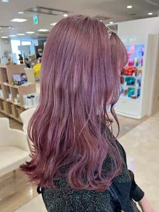 セミロング カラー 暖色/ブリーチカラー 🎀 M i k uのヘアスタイル