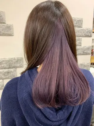 セミロング カラー 薄田 珠美のヘアスタイル