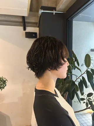 ショート パーマ twig 山田 永嶋芽衣のヘアスタイル