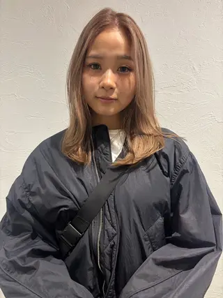 セミロング 大西 柚羽のヘアスタイル