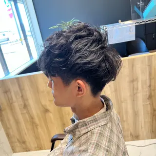 ショート パーマ メンズ ルクール喜多町店 小室のヘアスタイル