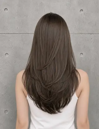 セミロング カラー ヘアアレンジ 🌫️大人韓国ヘア 🌫️naoyaのヘアスタイル