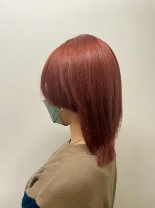 ミディアム カラー ボブパーマ🧸 /YUNAのヘアスタイル
