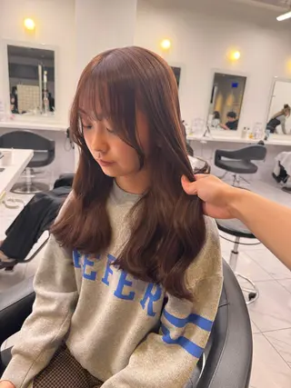 ロング カラー パーマ ヘアアレンジ メンズ キッズ 韓国系🇰🇷🩶 艶暗髪/MEIのヘアスタイル