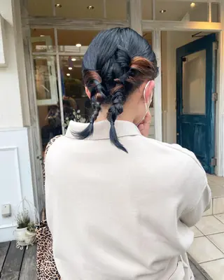 ミディアム ヘアアレンジ 🙃 透明感カラー/ボブのヘアスタイル
