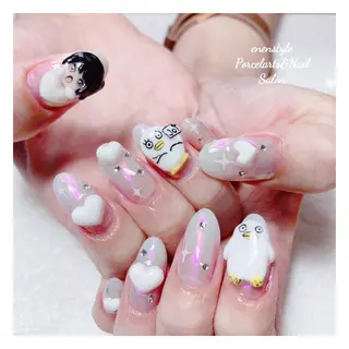 ミディアム ネイル 🐾enen style 🐾のネイルデザイン