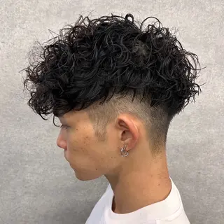 パーマ ヘアアレンジ メンズ 川合 智之のヘアスタイル