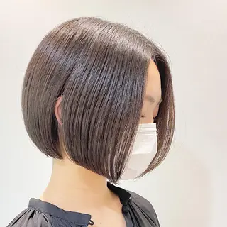 ショート 🫧小顔顔周りカット レイヤー/縮毛/白倉のヘアスタイル