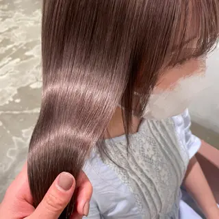 セミロング カラー ヘアアレンジ 【柔らか透明感✨/ 似合せ前髪】大石葉月のヘアスタイル