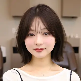 ミディアム カラー 丸山 心 / 艶カラーのヘアスタイル