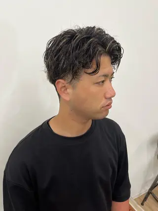 ショート カラー パーマ ヘアアレンジ メンズ 💎髪質改善特化💎 RUITOのヘアスタイル