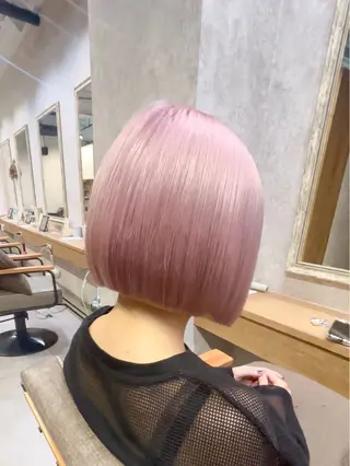 ミディアム ボブ.艶髪 髪質改善.縮毛矯正のヘアスタイル