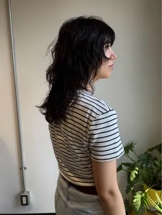 セミロング パーマ 高橋 かなのヘアスタイル