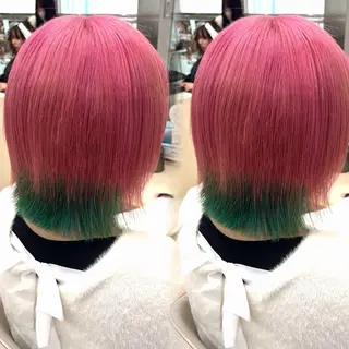 ショート カラー 暖色/ブリーチカラー 🎀 M i k uのヘアスタイル