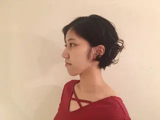 ショート パーマ 小川 晴子のヘアスタイル
