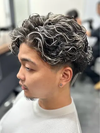 ショート カラー パーマ メンズ 【柏/メンズパーマ 特化】🍏網中勇喜のヘアスタイル