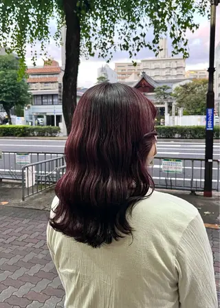 セミロング カラー 村田梨乃/ minim hairのヘアスタイル