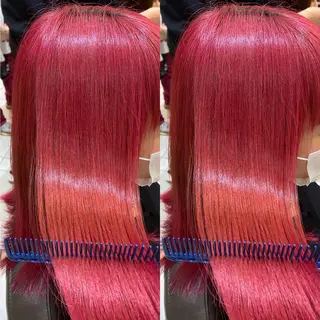 セミロング 美髪矯正透明感カラー 江川　和輝のヘアスタイル