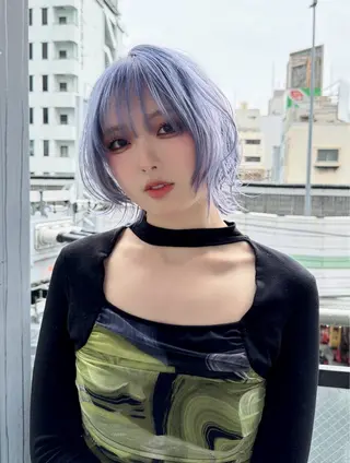 ショート カラー パーマ ヘアアレンジ 【.ico】心斎橋/ ウルフ/飛田ゆうきのヘアスタイル