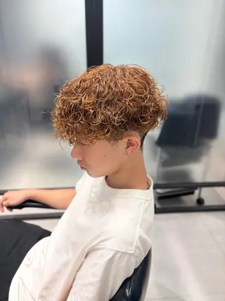 カラー パーマ メンズ ✅曲がる縮毛矯正・ メンズ縮毛/森隆之介のヘアスタイル
