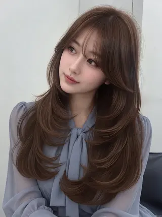 ロング 🦋韓国風レイヤー/ 艶髪矯正🦋凛太郎のヘアスタイル