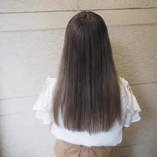 セミロング ワンホンレイヤー エクステづまのヘアスタイル