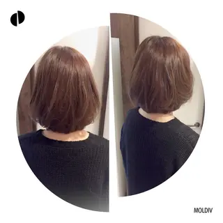 ショート ミディアム カラー ✨縮毛矯正✨髪質改善 ナカシマ ユミのヘアスタイル