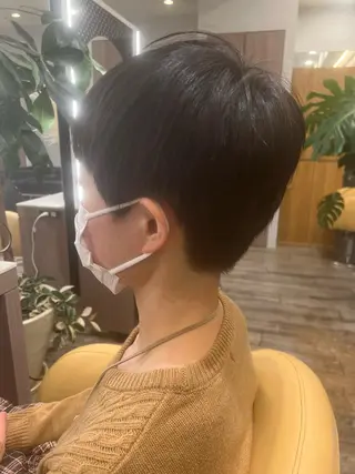 ショート 白髪ぼかし大人メンズ 根本零のヘアスタイル