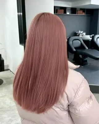 ロング カラー 透明カラー✨ ブラウンカラーひなたのヘアスタイル