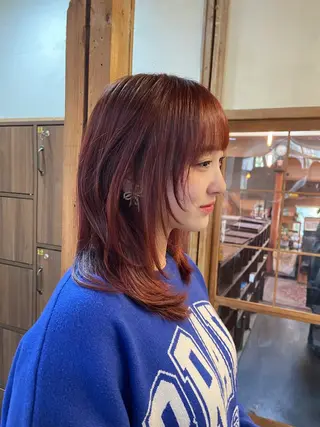 セミロング カラー 大村 日向子のヘアスタイル