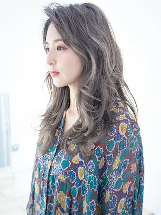 カラー パーマ ロング VALLET博多駅 髪質改善&縮毛矯正のヘアスタイル