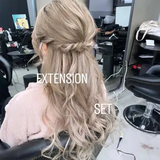 ヘアアレンジ エクステ🩵ブリーチ 韓国ヘア🩵KAEのヘアスタイル