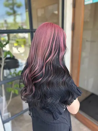 ロング カラー 井上 花音のヘアスタイル