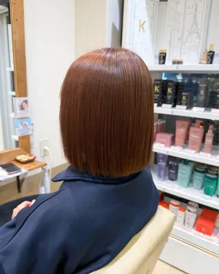 ミディアム 藤沢/ダブルカラー/ 艶カラー/五十嵐颯のヘアスタイル