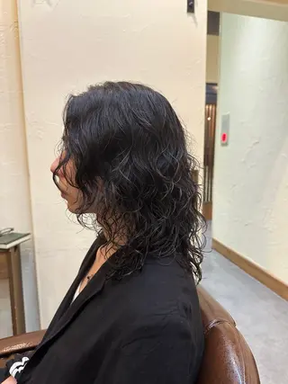 セミロング パーマ メンズ I-FLAT 松本大輝のヘアスタイル