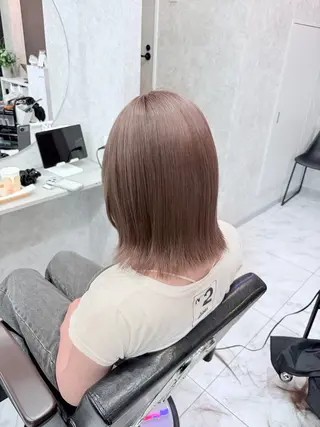 ミディアム 🦋ハイトーン🦋 石山 希理🦋のヘアスタイル