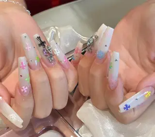 ネイル By moonネイル 🌷ワンホン/韓国風のネイルデザイン