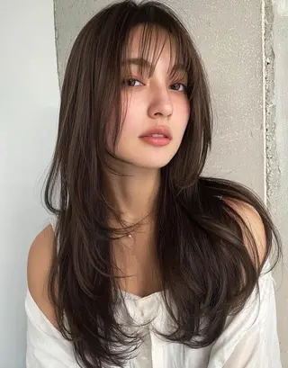 ロング カラー デザインカラー✨ 透明感カラー菊地真保のヘアスタイル