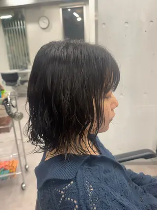 ミディアム パーマ テーパーフェード TE$⚡️HINのヘアスタイル