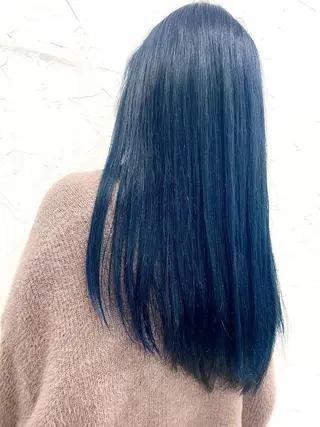ロング カラー 脱!黒髪 ダブルカラー【上野】のヘアスタイル