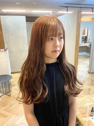 ロング カラー ヘアアレンジ ハル🌸柔色/ ブリーチなし/艶髪のヘアスタイル