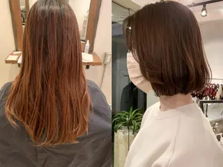 ショート カラー 透明感カラー✂︎ /縮毛矯正/YUKAのヘアスタイル
