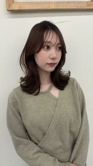 ミディアム レイヤーカット/髪質 改善/momo🎀のヘアスタイル